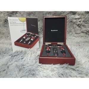 Brookstone 6 Piece Rosewood Wine Set Elegant Essentials For Wine Lovers
